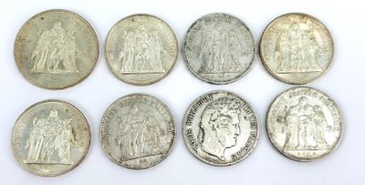 un lot de six pièces d'argent à l'effigie de Jésus