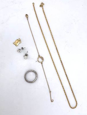 a collection of jewellery including a necklace, bracelet, and ring