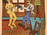 an image of a painting of a man and a woman in a living room