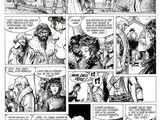 a page from a comic strip with a cartoon of a man and a woman talking to each other