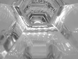 black and white photograph of a glass bowl with a number on it