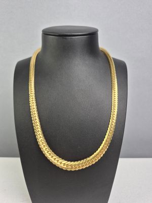 Collier en or jaune 18k 750 millièmes à maille gourmette pre…