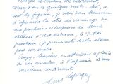 letter written in blue ink on a piece of paper with writing