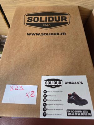 a box with a pair of shoes inside of it