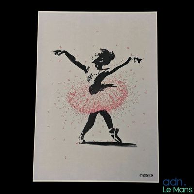 tableau représentant une fillette en tutu rose, les bras tendus