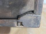 a close up of a piece of wood on a table