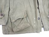 an image of a green jacket with buttons on the front
