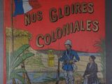 un vieux livre pour enfants avec une illustration représentant un soldat et une femme