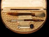 a case that has a set of knives in it