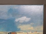 a picture of a painting of a horse on the beach