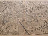 an old map of the city of paris with the names of the streets