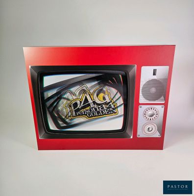 une boîte rouge sur laquelle figure l'image d'un téléviseur