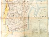 une vieille carte de la ville de Plan et de Smalao