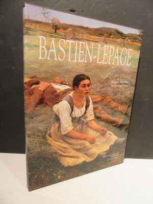 the cover of the book bastien - lepagee is sitting on a table