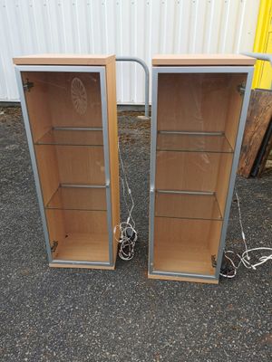 2 étagères vitrées dimensions: 1.