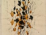une image représentant une peinture d'un bouquet de feuilles sur une feuille de papier