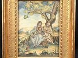an image of a painting of a woman and a child sitting under a tree