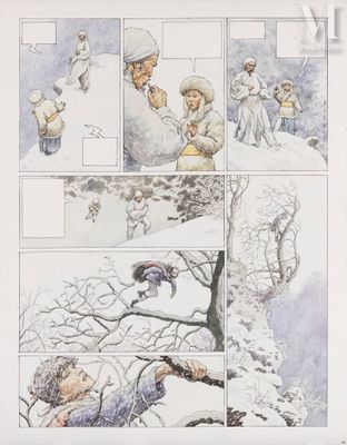 VINK (Né en 1950) Le moine fou, Les tourbillons de fleurs bl…