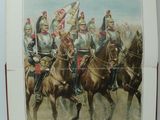 a picture of a picture of a group of men on horses