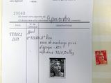 an image of a close up of a piece of paper with a stamp on it