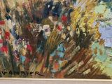 an image of a painting of flowers in a vase on a table