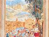 une image d'une tapisserie accrochée au mur
