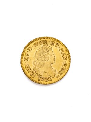 gros plan d'une pièce d'or sur une surface blanche