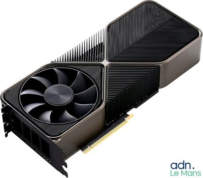 a close up of a video card with a fan on top of it