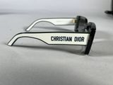 christian dior sunglasses with black and white frame and clear lens