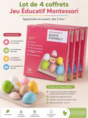 pack de 4 coffrets jeu educatif montessor