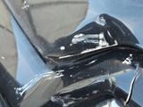 a close up view of a car ' s front bumper