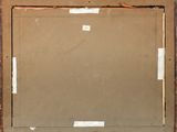 an image of a painting of a square frame with a brown background