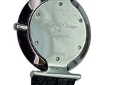 an image of a close up of a wrist watch with a leather band