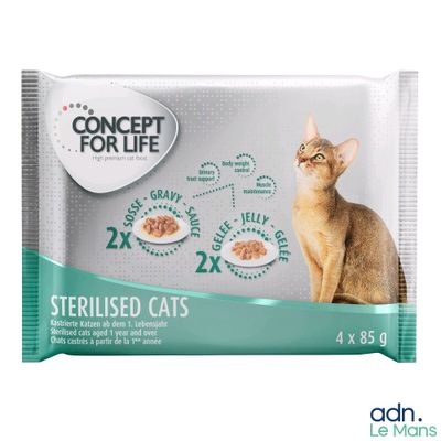 un paquet de nourriture pour chat avec l'image d'un chat
