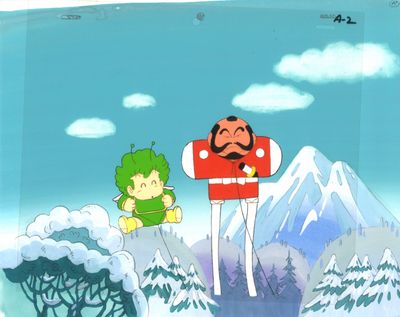 une illustration représentant un homme et une femme volant dans le ciel