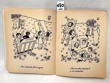 un livre ouvert sur lequel figure le dessin d'un homme et d'une femme allongés sur un lit