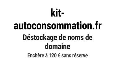 Nom de domaine kit-autoconsommation.
