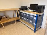 an image of a work area with a desk and a computer