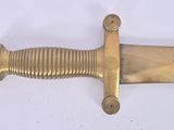 an image of a close up of a knife on a white surface