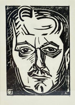 l'image d'un dessin en noir et blanc représentant le visage d'un homme
