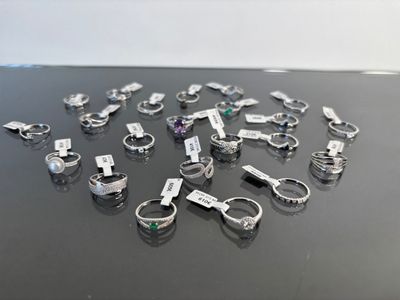 a lot of rings that are on a table