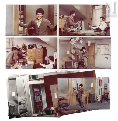 quatre photos d'un homme dans une cuisine et d'une femme dans une cuisine