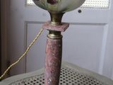 a lamp that is sitting on top of a table