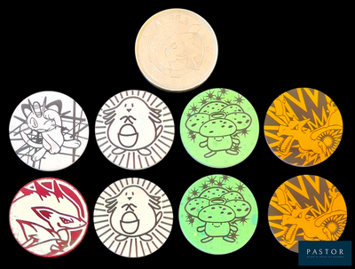 quatre boutons de couleurs différentes, ornés de personnages de dessins animés, sur fond noir