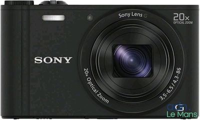 a close up of a camera on a white background with a lens