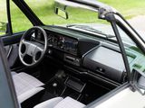 a car with a steering wheel and a dash board