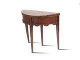 an image of a small table with a wooden top and legs