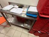 a table that has a bunch of papers on it