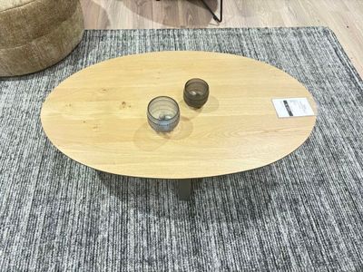 Table basse STIKA en placage de chêne et métal laqué noir (p… - Photo 1