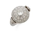 une bague en diamant et or blanc